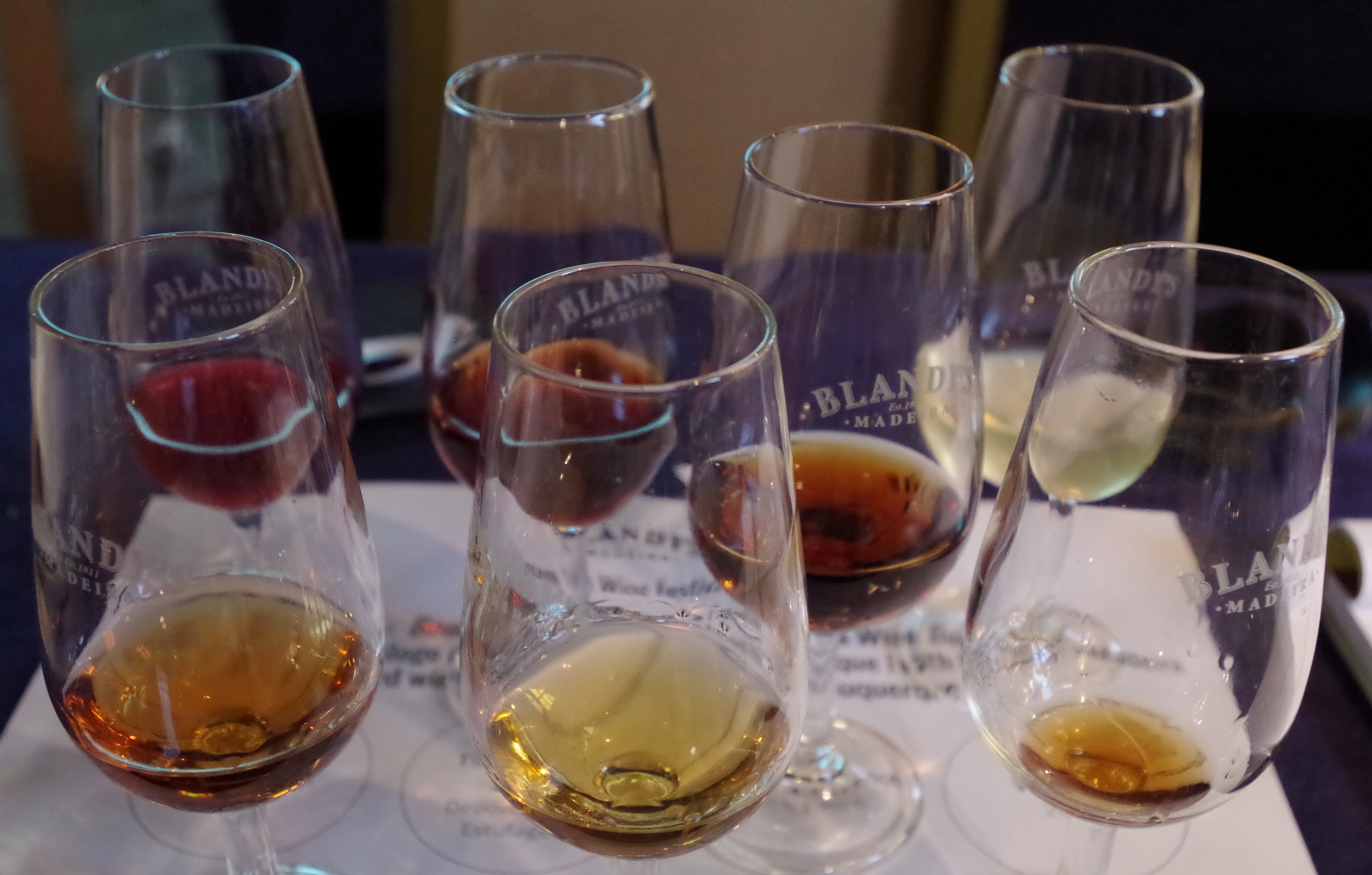 tasting Madeira wine