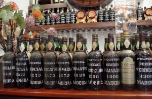 Madeira wines on display