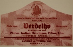 Old Verdelho label