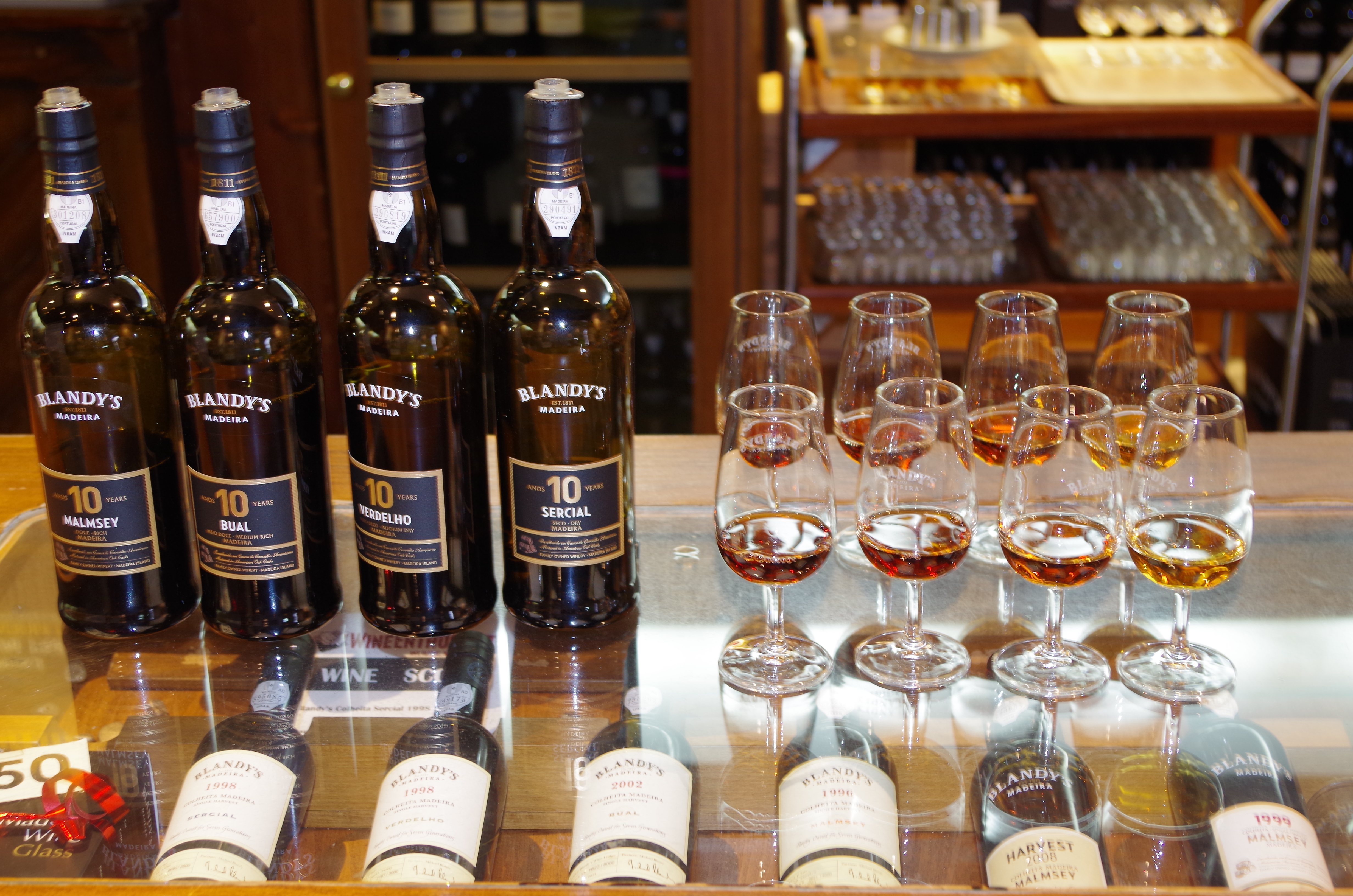 Wine tasting at Blandy's