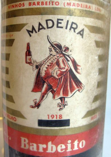 1918 Madeira Barbeito Verdelho label