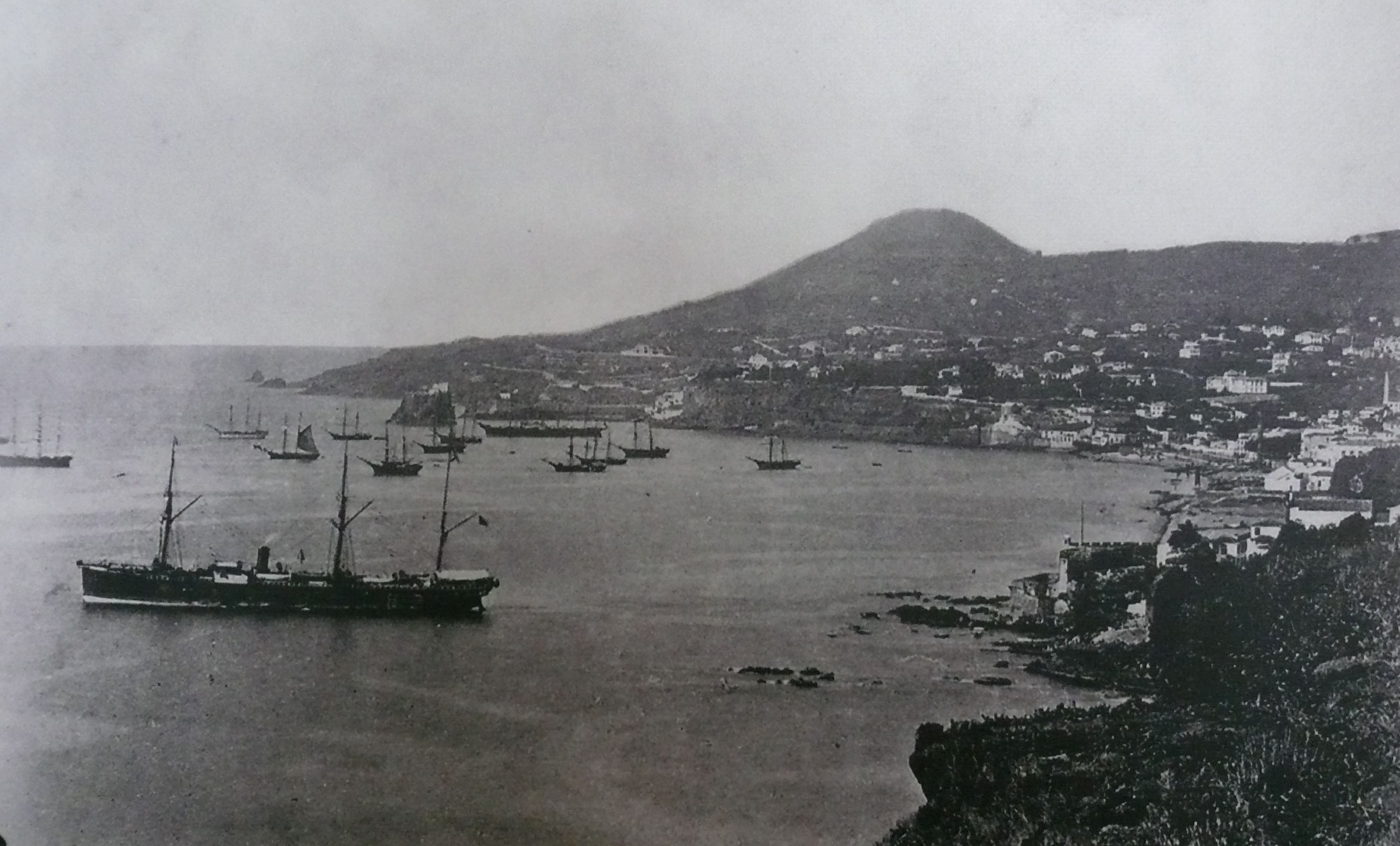 Sailing ships in Funchal many years ago