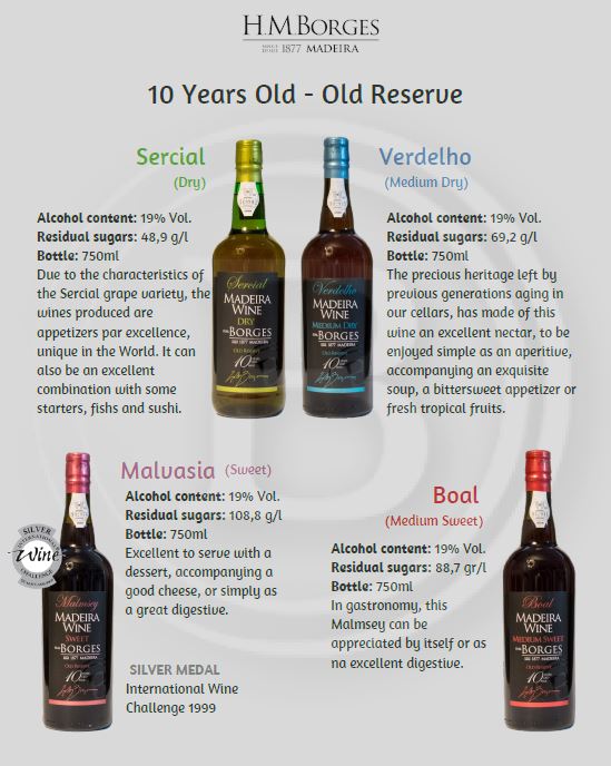 Borges 10 years Old Reserve Madeira wine