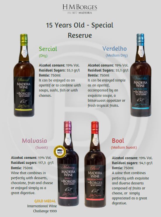 Borges 15 years old Special Reserve Madeira wine