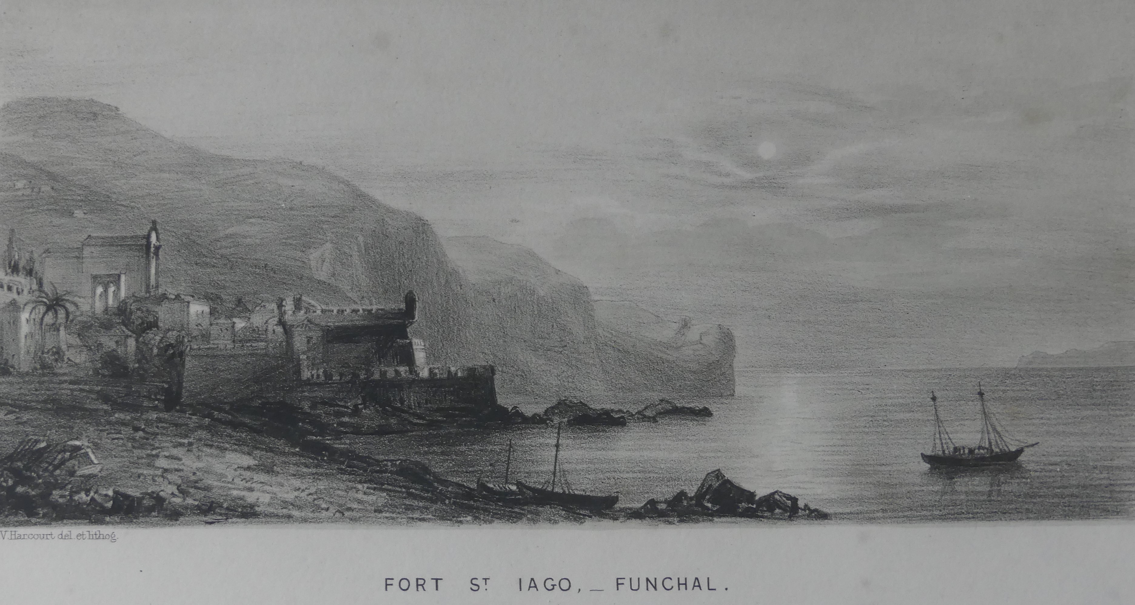 A painting of Fort St Tiago, now a wonderful restaurant in Funchal