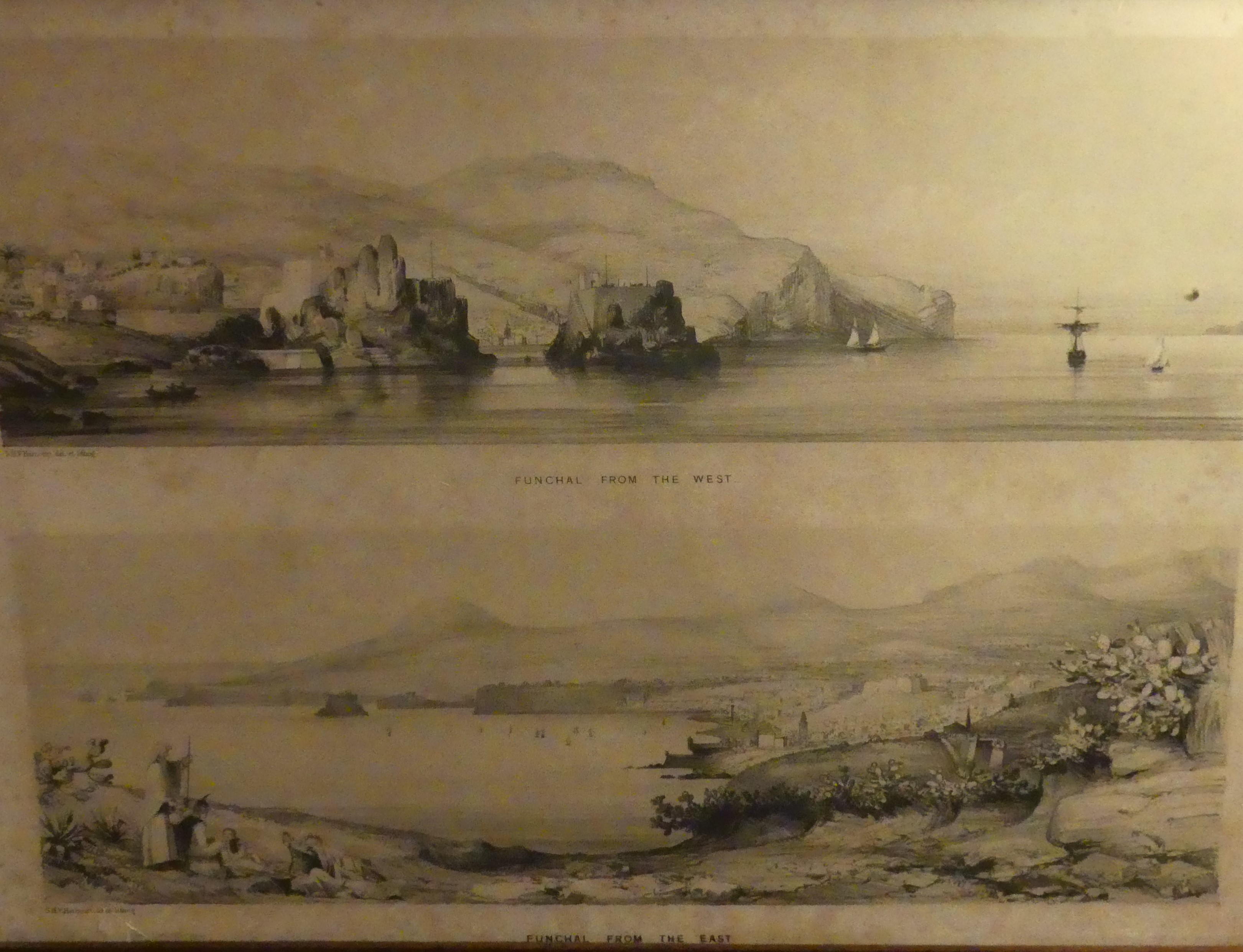 Old sketches of Funchal found in the Quinta da Penha