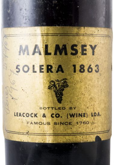 1863 Madeira Wine Malmesey Solera Leacock