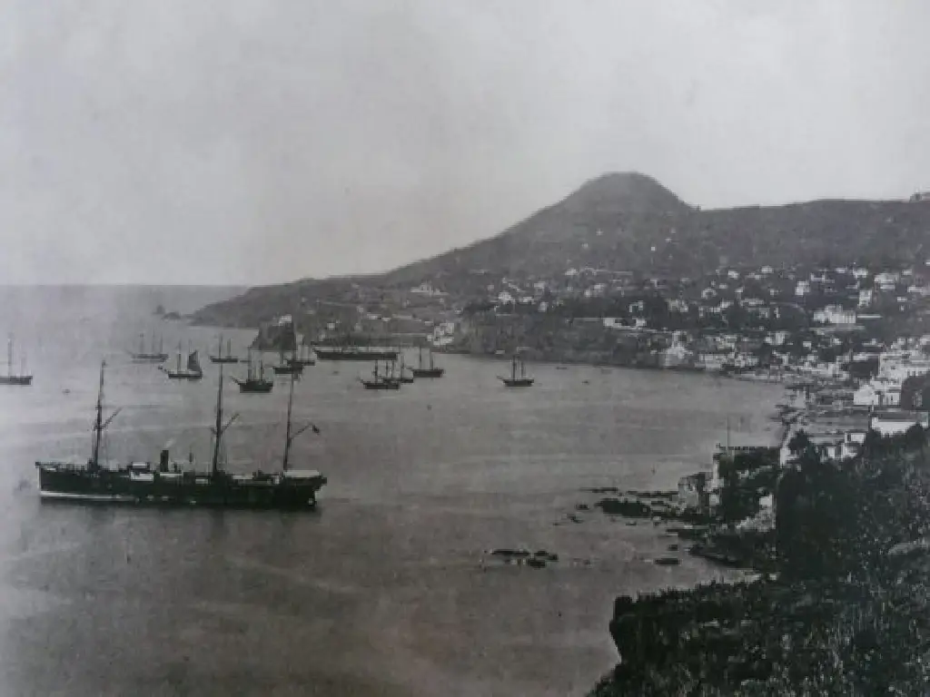Sailing ships in Funchal many years ago