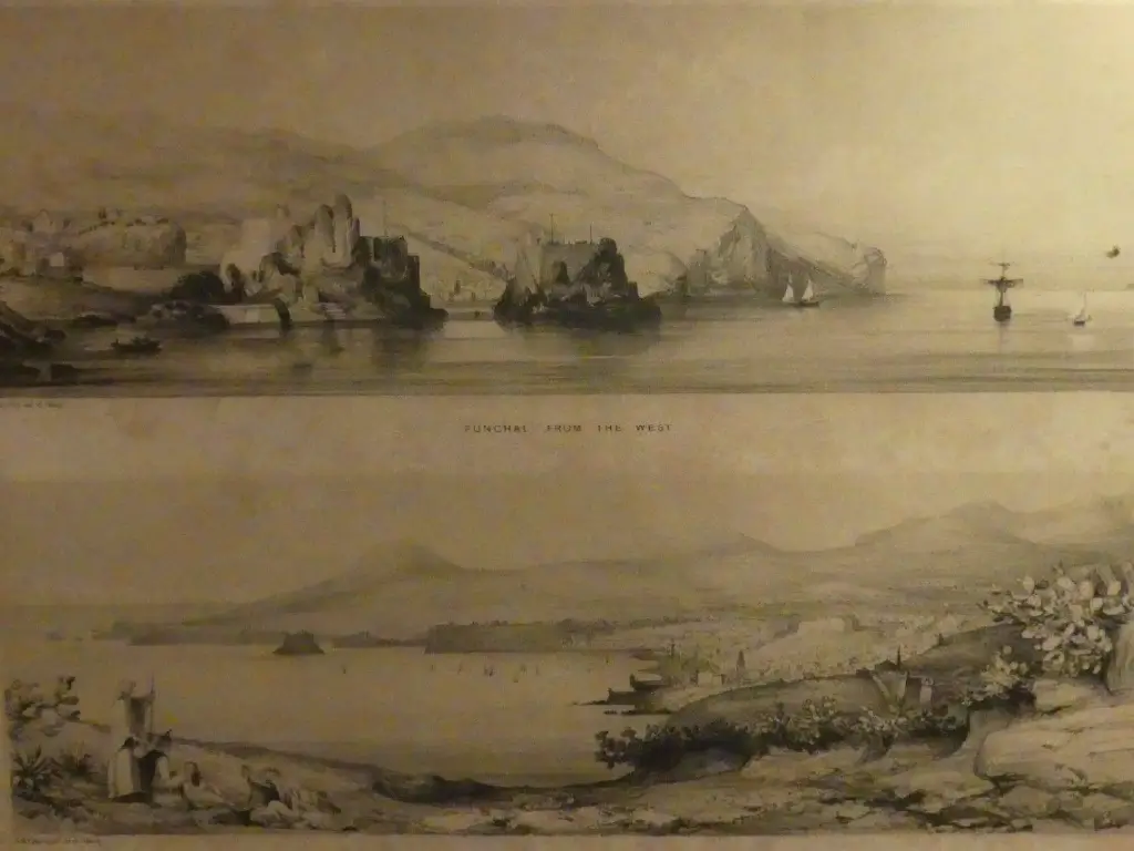 Old sketches of Funchal found in the Quinta da Penha