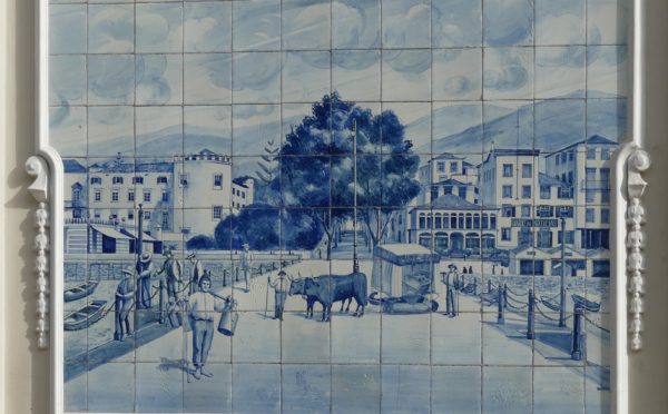A tile fresco of Funchal beach