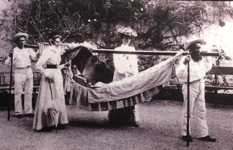 19th Transport by Hammock in Madeira, this was used for uphill journeys, sledges being used for downhill journeys. 
