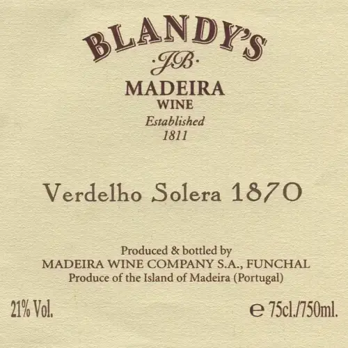Solera wine labe