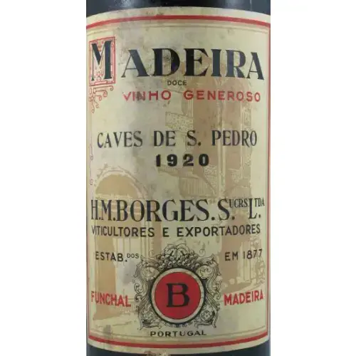 1920-Madeira-wine-Doce-Caves-De-S.Pedro-H.M.-Borges-label