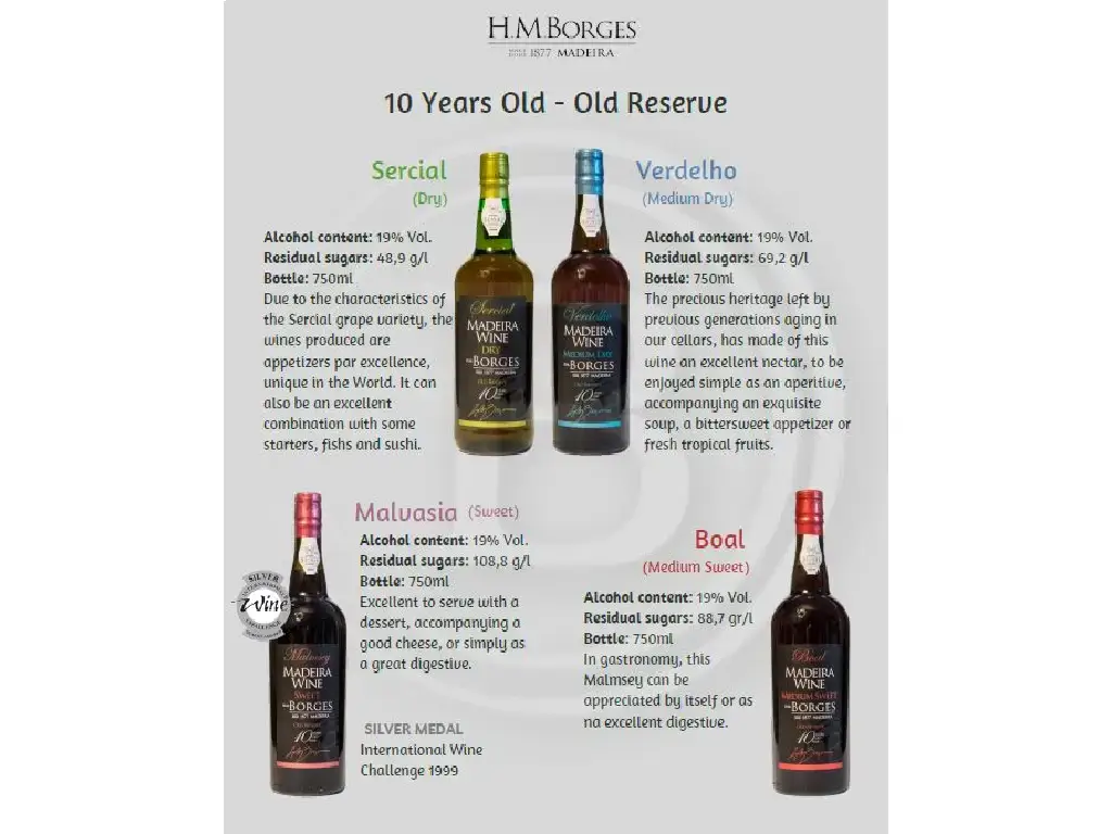 Borges 10 years Old Reserve Madeira wine
