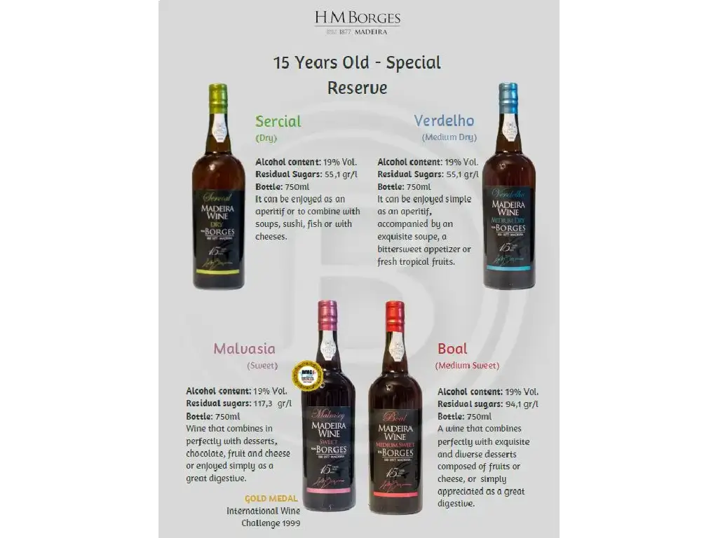 Borges 15 years old Special Reserve Madeira wine