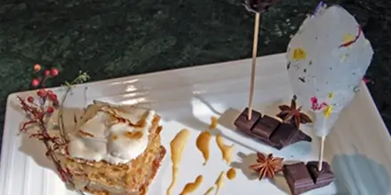 Chocolate lollipop and Passion Fruit Ganache