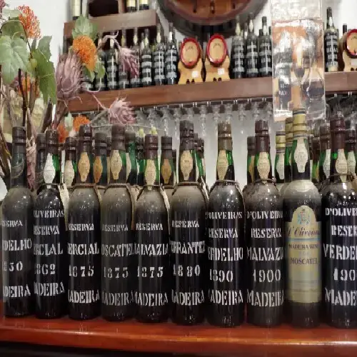 Madeira wines on display