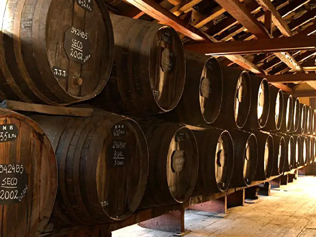 Seco and Boal barrels maturing canteiro style at HM Borges