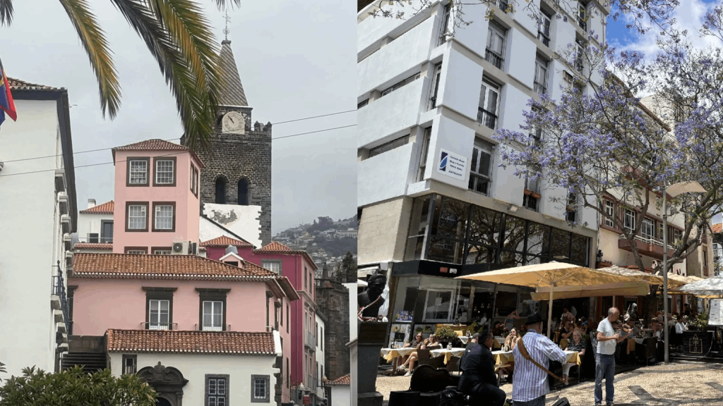 Downtown Funchal, with old and modern buildings