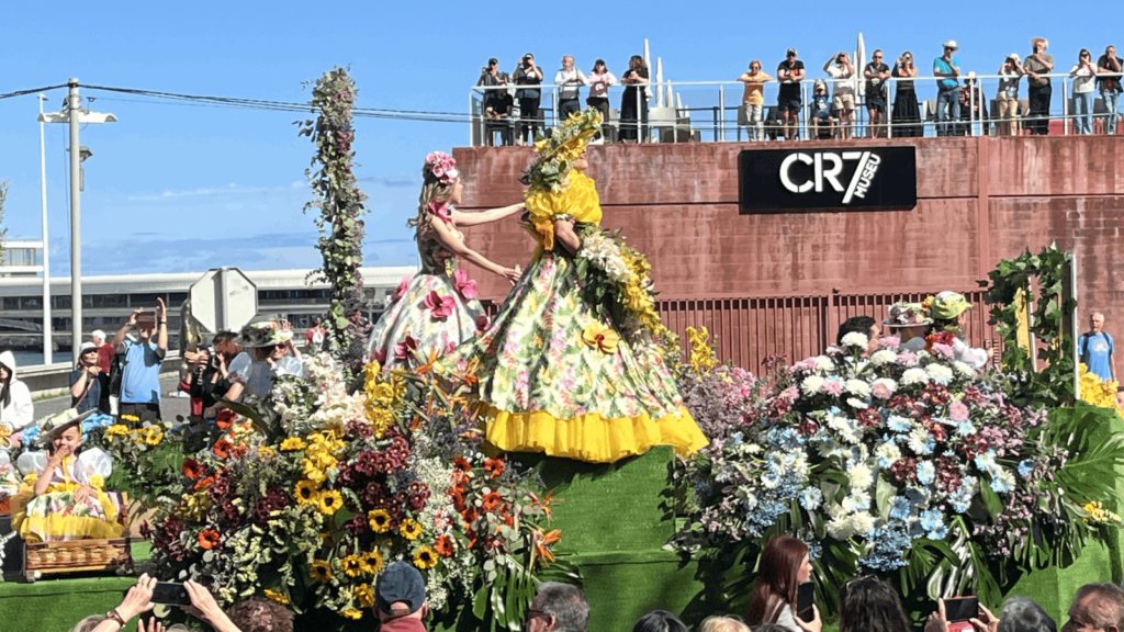 CR7 Hotel with the flower festival passing